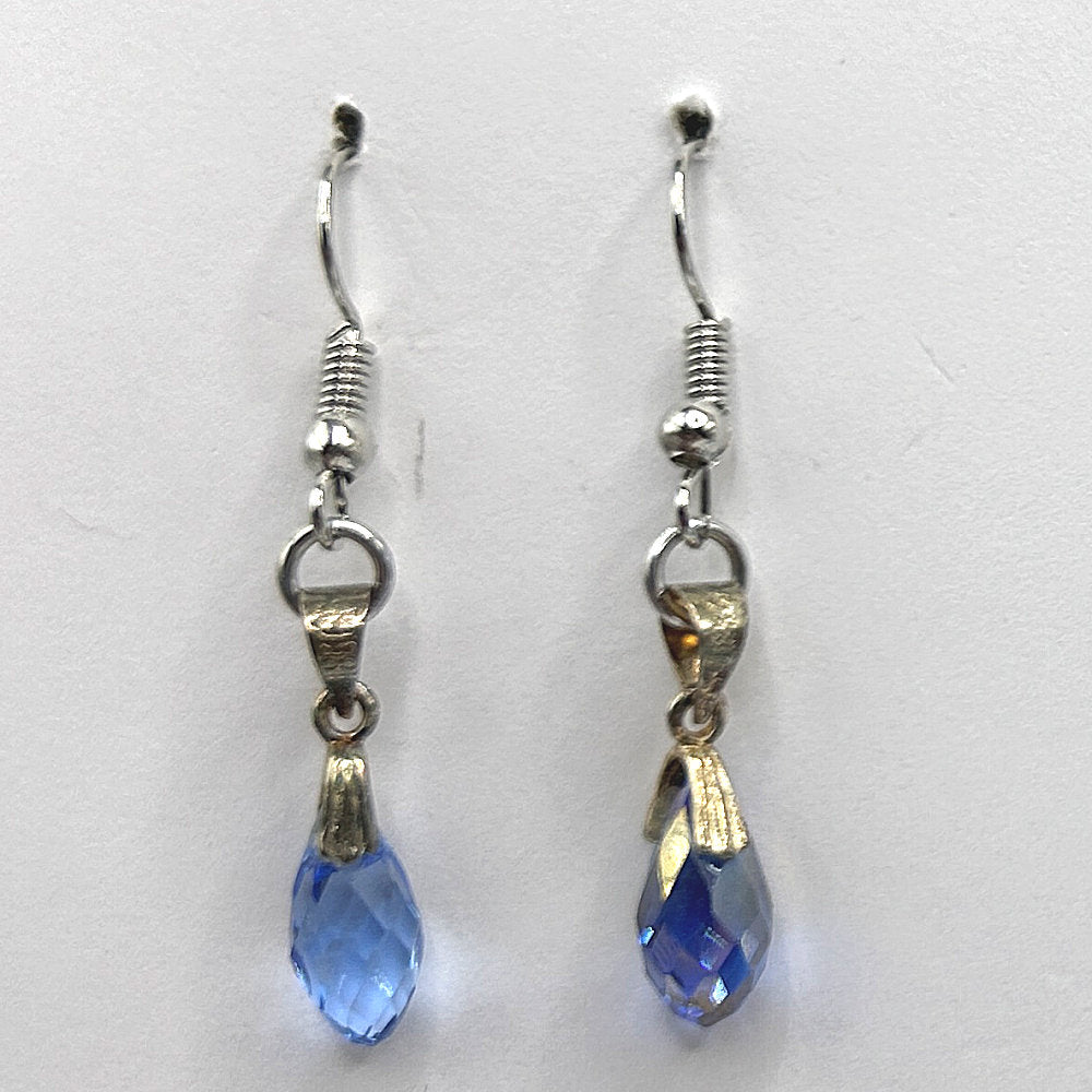 Tiny Teardrop Crystal Earrings