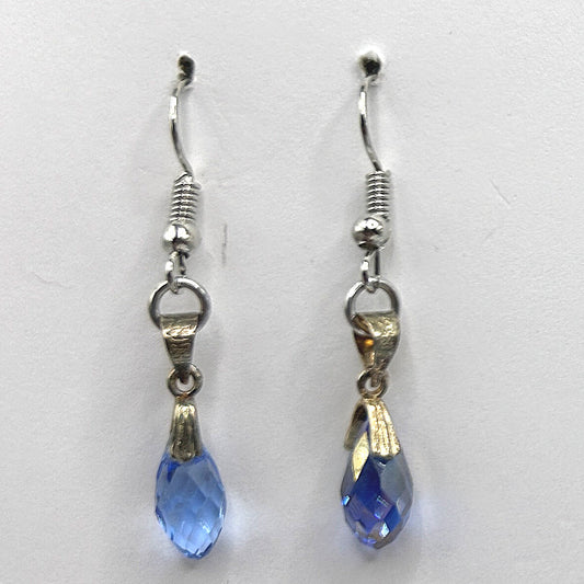 Tiny Teardrop Crystal Earrings