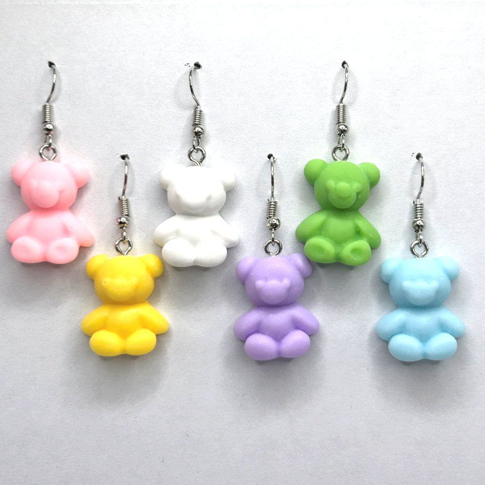 Pastel Teddy Bear Earrings