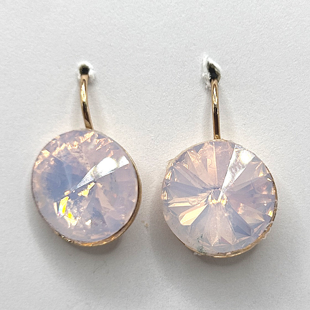 Pink Opal Rivoli Earrings