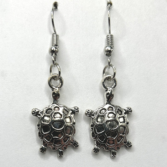 Metal Turtle Earrings