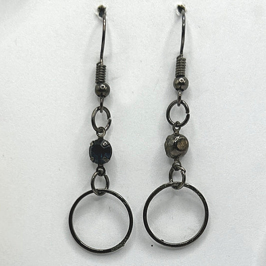 Dark Ring Drop Earrings