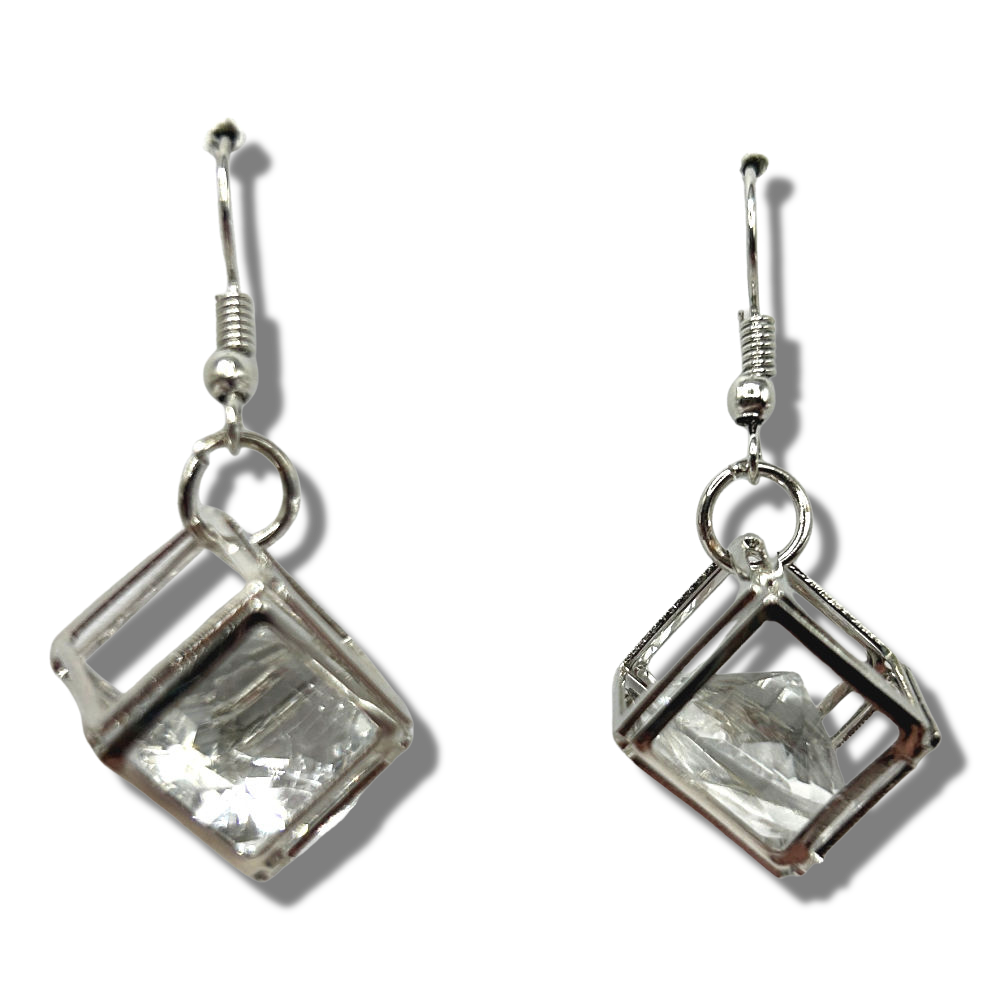 Large Caged Sparkle Earrings
