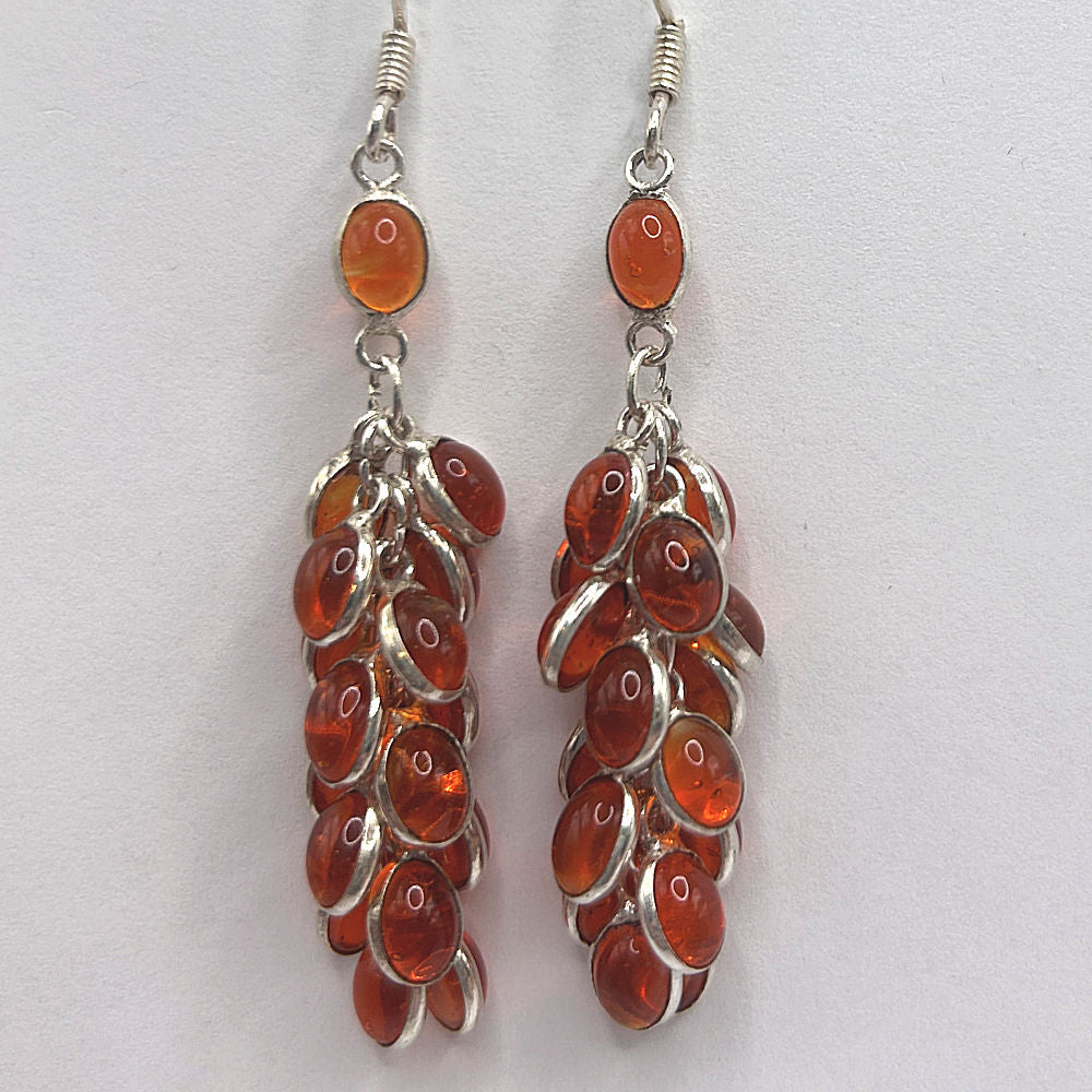 Dangling Orange Drops Earrings