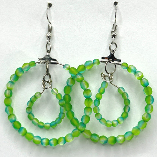 Czech Glass Double Loop Earrings