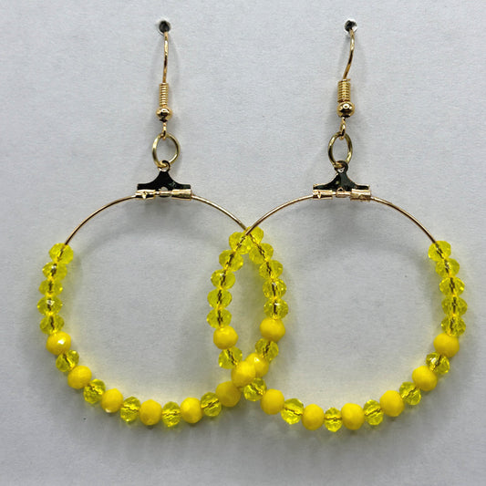 Yellow Large Loop Earrings