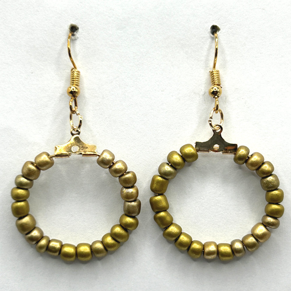 Matte Gold Small Loop Earrings