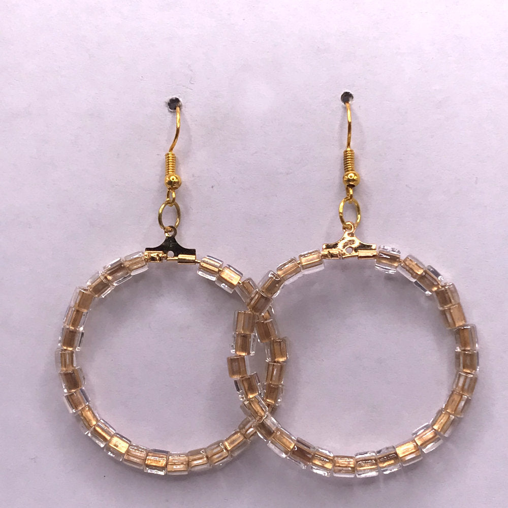 Gold-Lined Large Loop Earrings