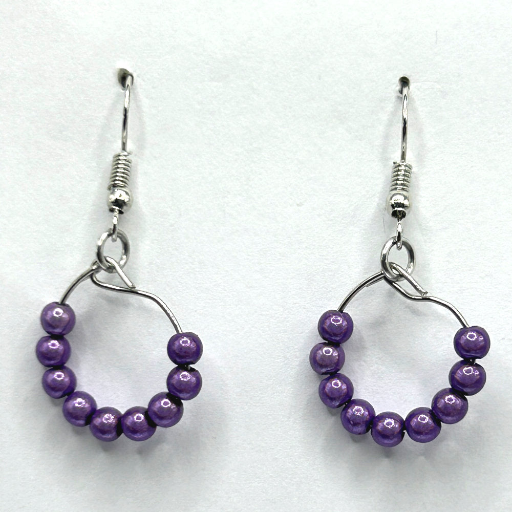 Magic Purple Tiny Loop Earrings