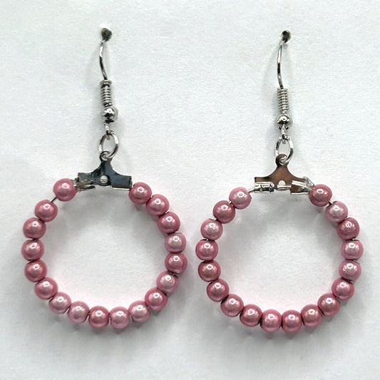 Magic Pink Small Loop Earrings