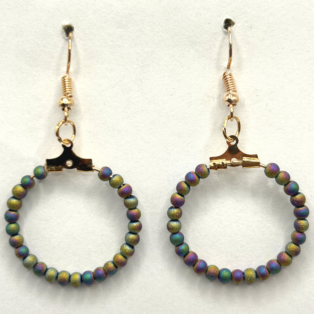 Small Matte Iris Loop Earrings