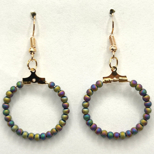 Small Matte Iris Loop Earrings