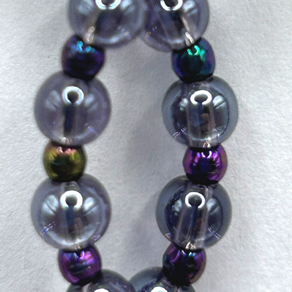 Mixed-Size Purple Large Loop Earrings