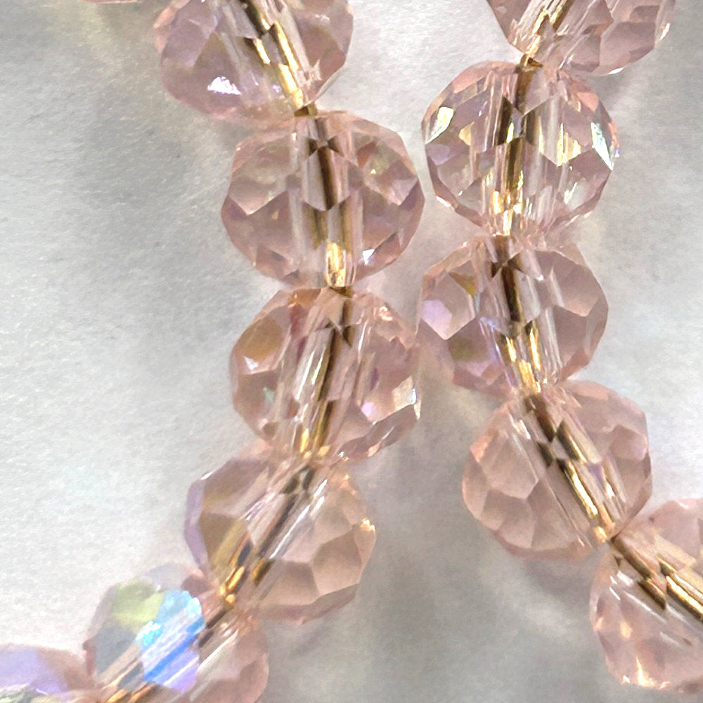 Medium Loop Earrings with Sparkly Pink Beads