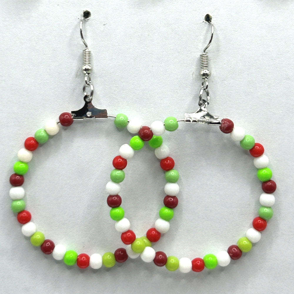 Large Christmas Loop Earrings