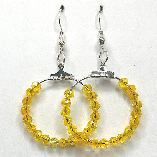 Bright Yellow Small Loop Earrings
