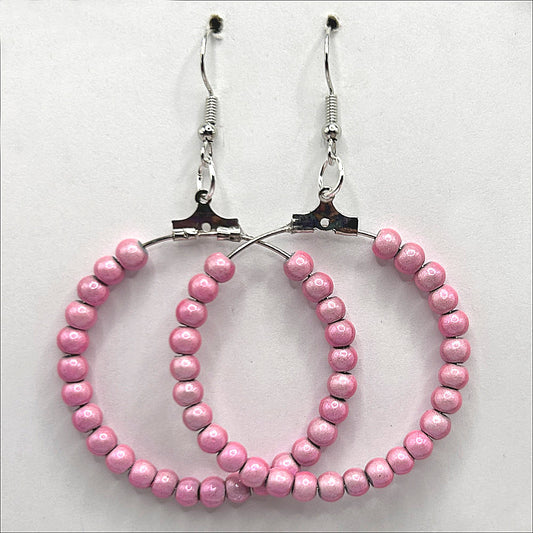 Magic Pink Large Loop Earrings