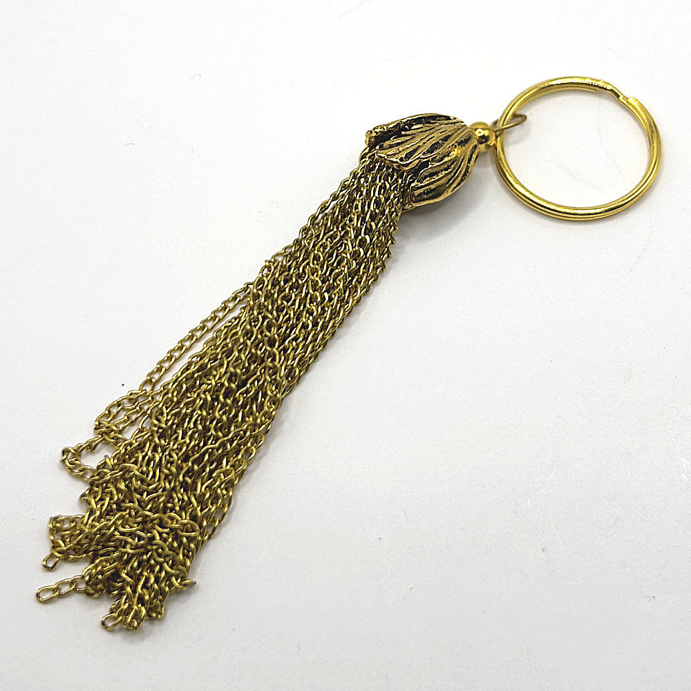 Long Golden Tassel Keyring