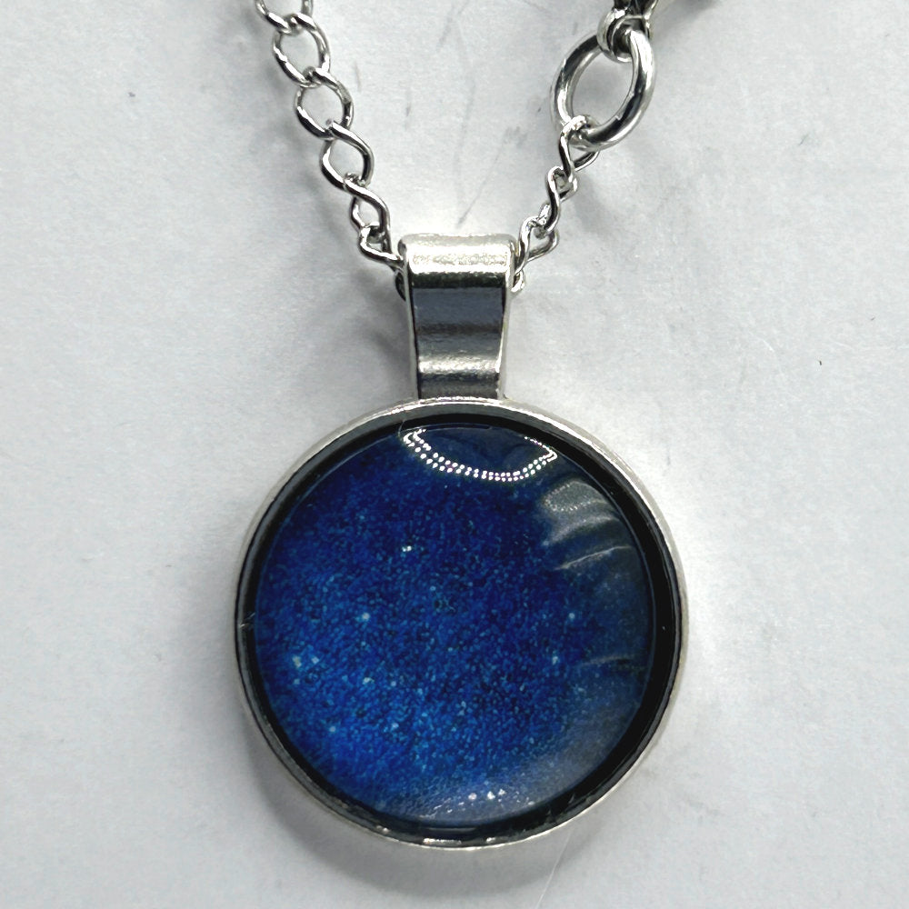 Glass Cabochon Necklace - Sand Print