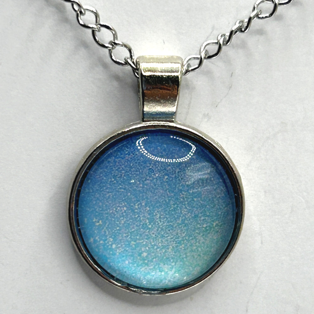 Glass Cabochon Necklace - Sand Print