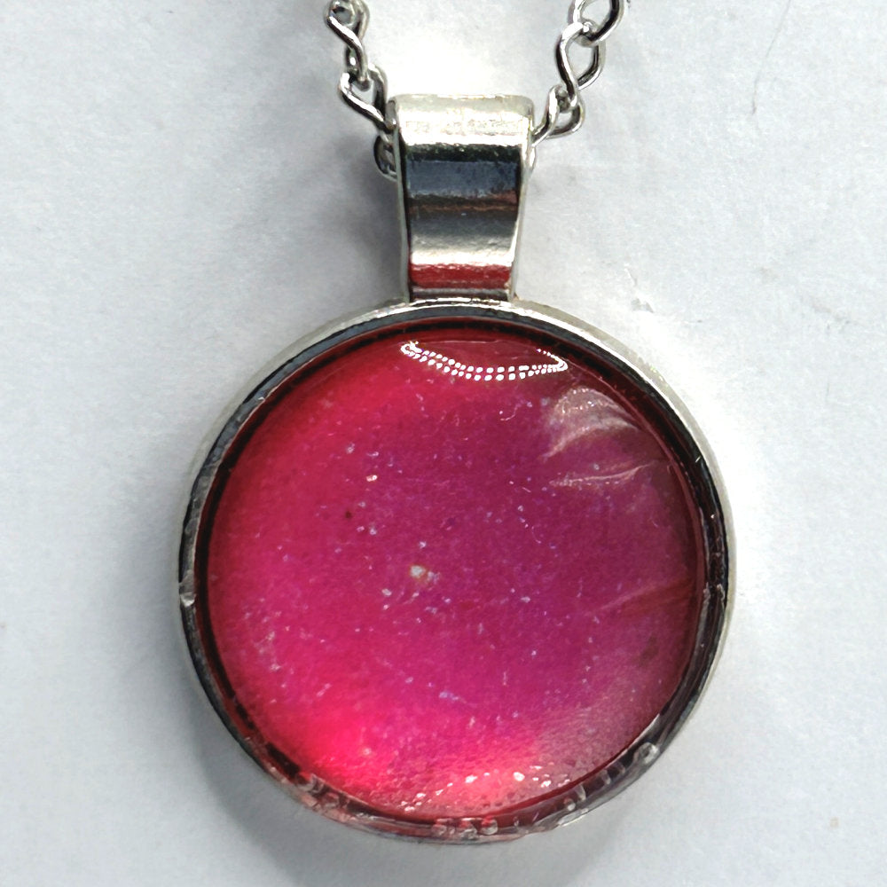 Glass Cabochon Necklace - Sand Print
