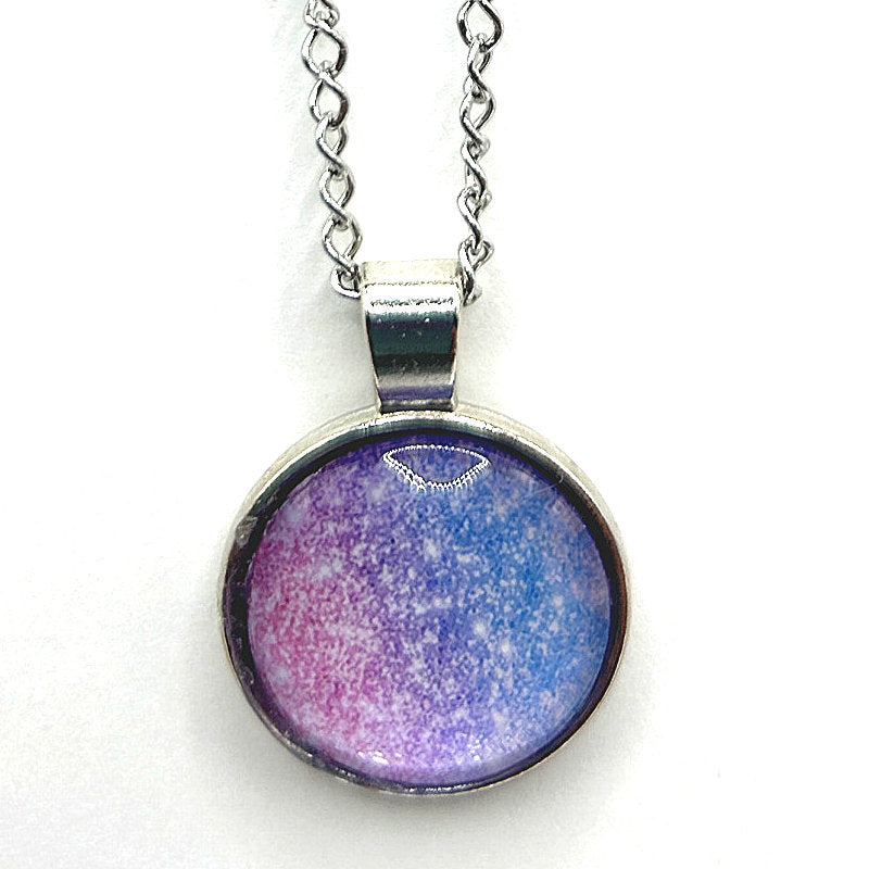 Glass Cabochon Necklace - Sand Print