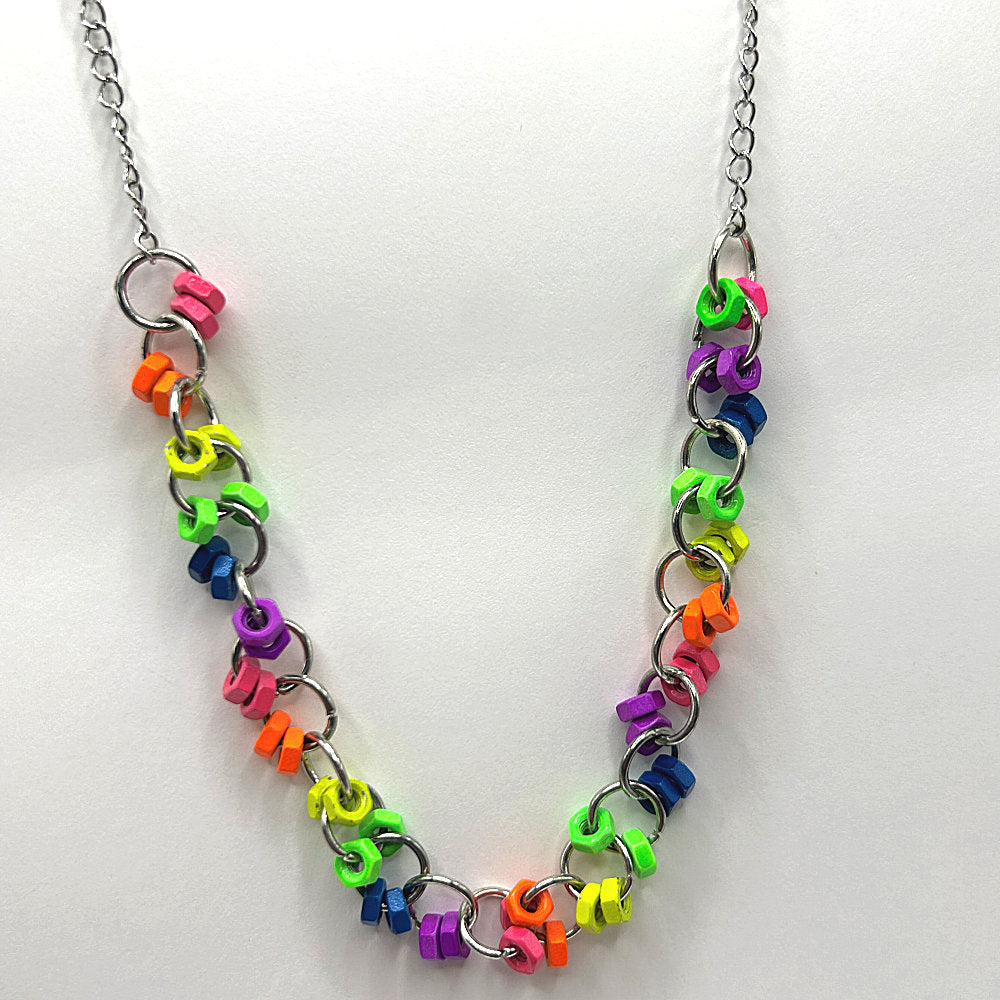 Painted Metal Hardware Necklace