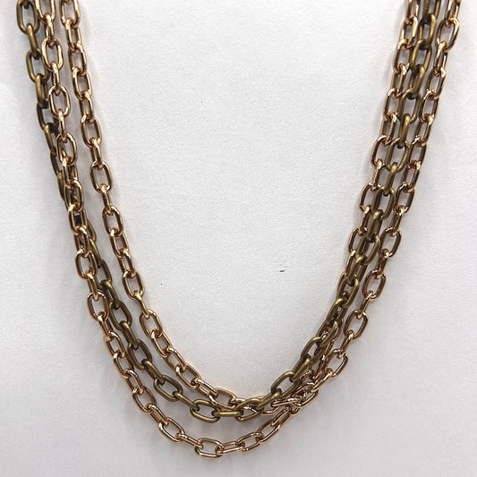 Triple Brown Lightweight Necklace