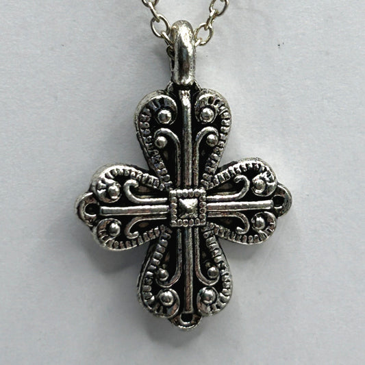 Small Floral Cross Pendant