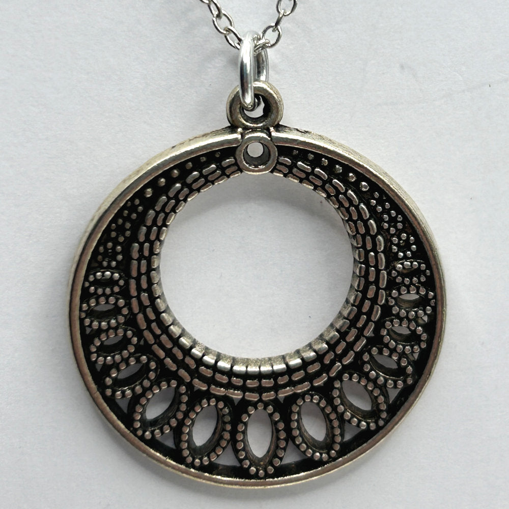 Round 'Donut' Pendant with Oval Accents