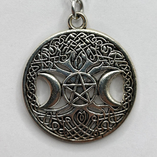 Celestial Double Moon Pendant