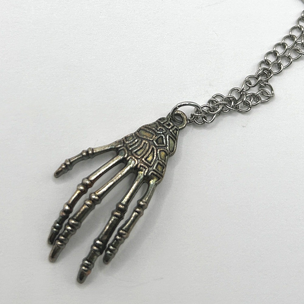 Skeletal Hand Pendant Necklace