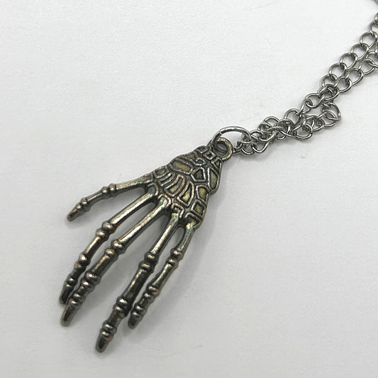 Skeletal Hand Pendant Necklace