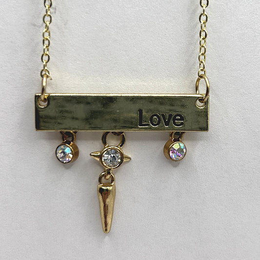 Love Bar Pendant with Spike