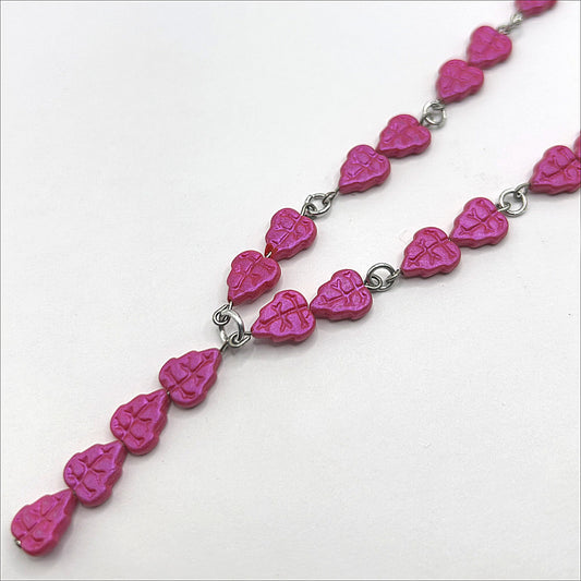 Fuchsia Leaves Necklace