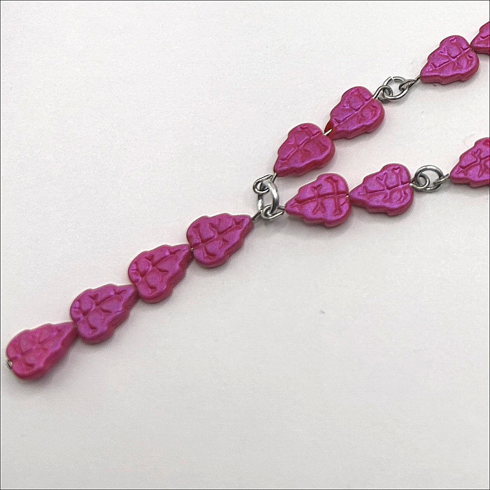Fuchsia Leaves Necklace