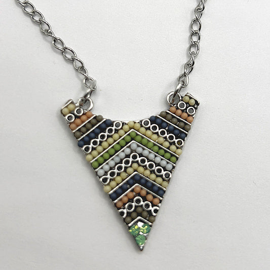 Multicolor Inverted Triangle Pendant