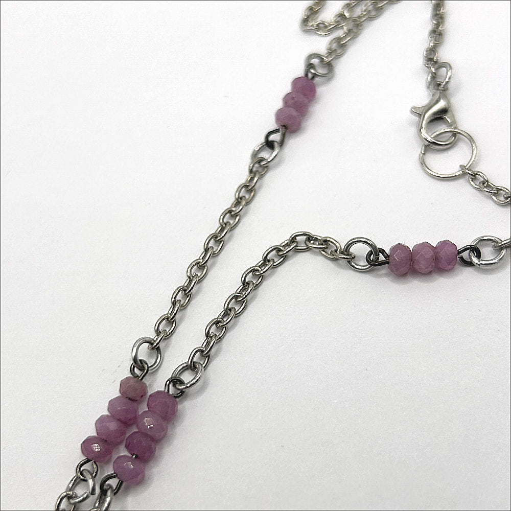 Fancy Floral Filigree Pendant with Amethyst Beads