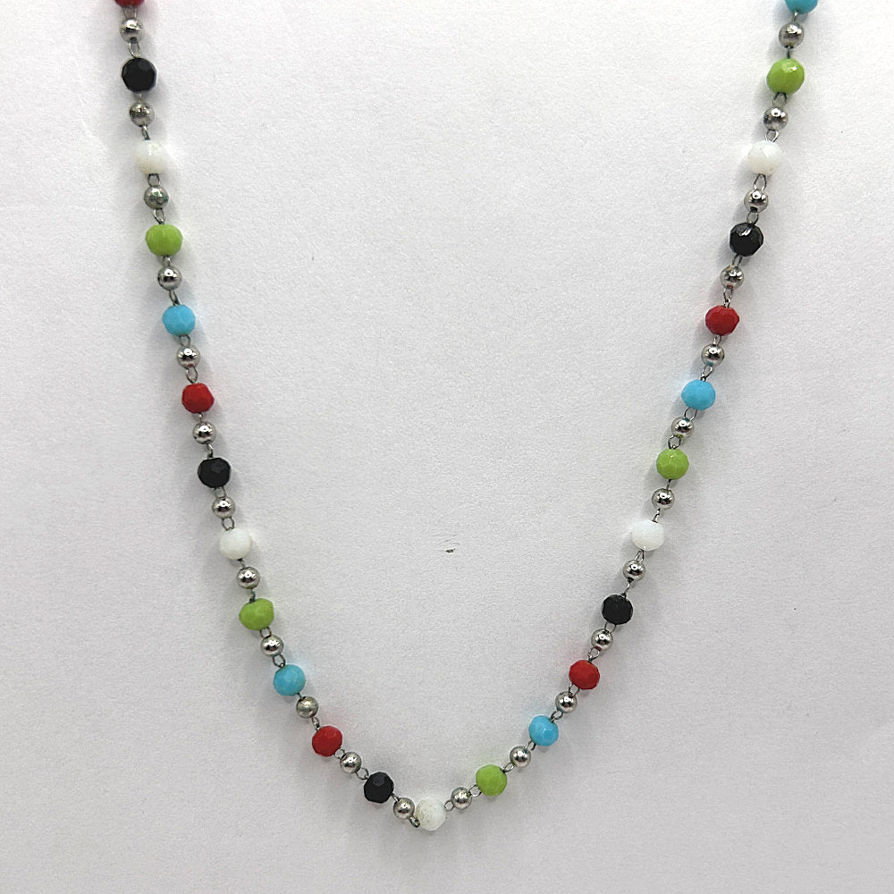 Multicolor Linked Tiny Beads Necklace