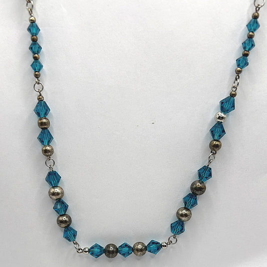 Beautiful Blue Sections Necklace