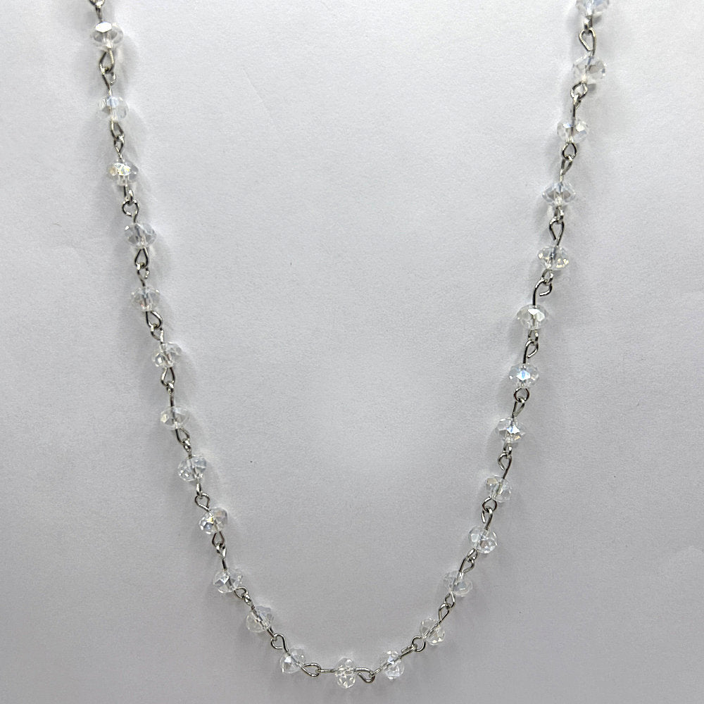 Linked Clear Crystals Necklace