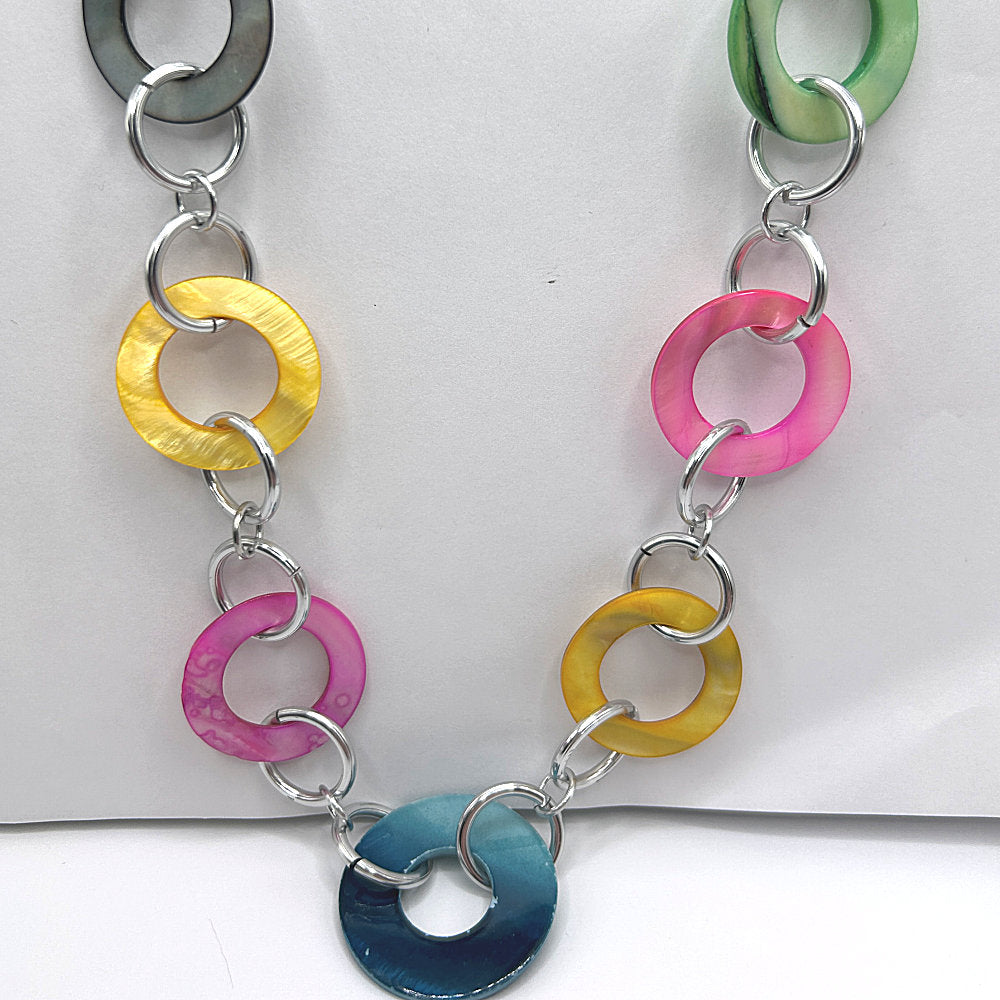 Mother of Pearl Rings Necklace